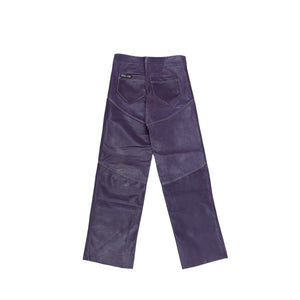ABIGAIL AJOBI - No Bi Kaki Leather Trousers - SS23 - Blue Purple
